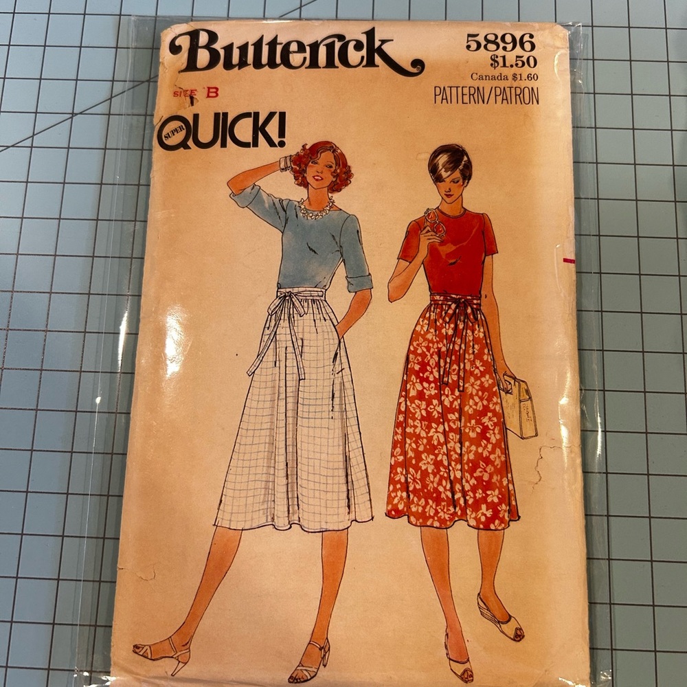 Butterick 5896 Size B EUC